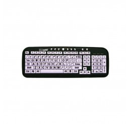 EZSee Large Print Keyboard-Ivory with Black Print