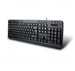 AKB-132 - Spill-Resistant Multimedia Desktop Keyboard (USB) - Black